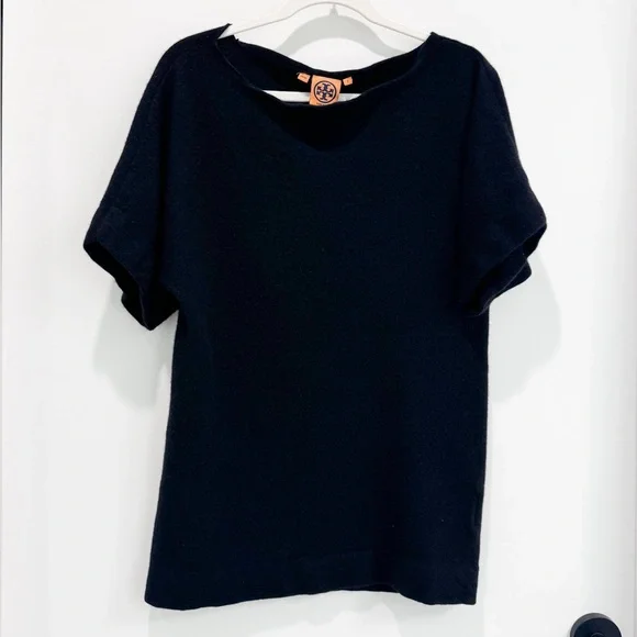 TORY BURCH Cashmere Short Sleeve Tunic Sweater - Picture 2 of 8